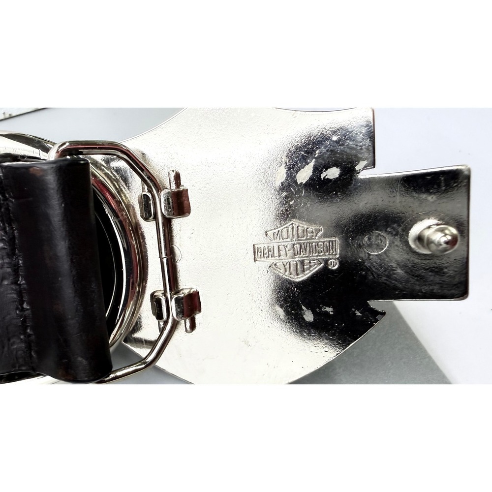 Harley Davidson Genuine Leather Studded Belt Size 36 Bar Shield Buckle 99544 - Picture 7 of 7
